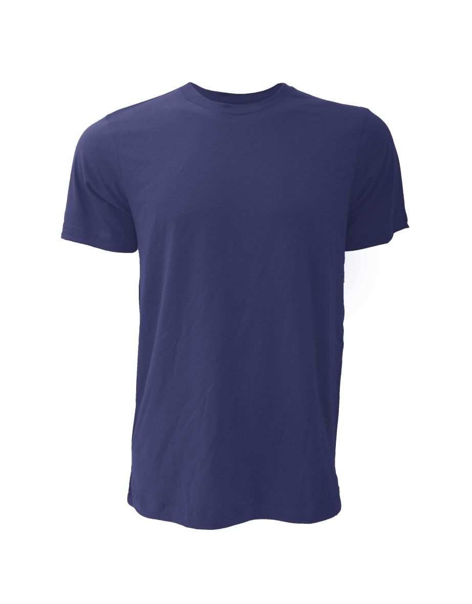 Canvas Unisex Jersey Crew Neck T-Shirt / Mens Short Sleeve T-Shirt - Navy Blue