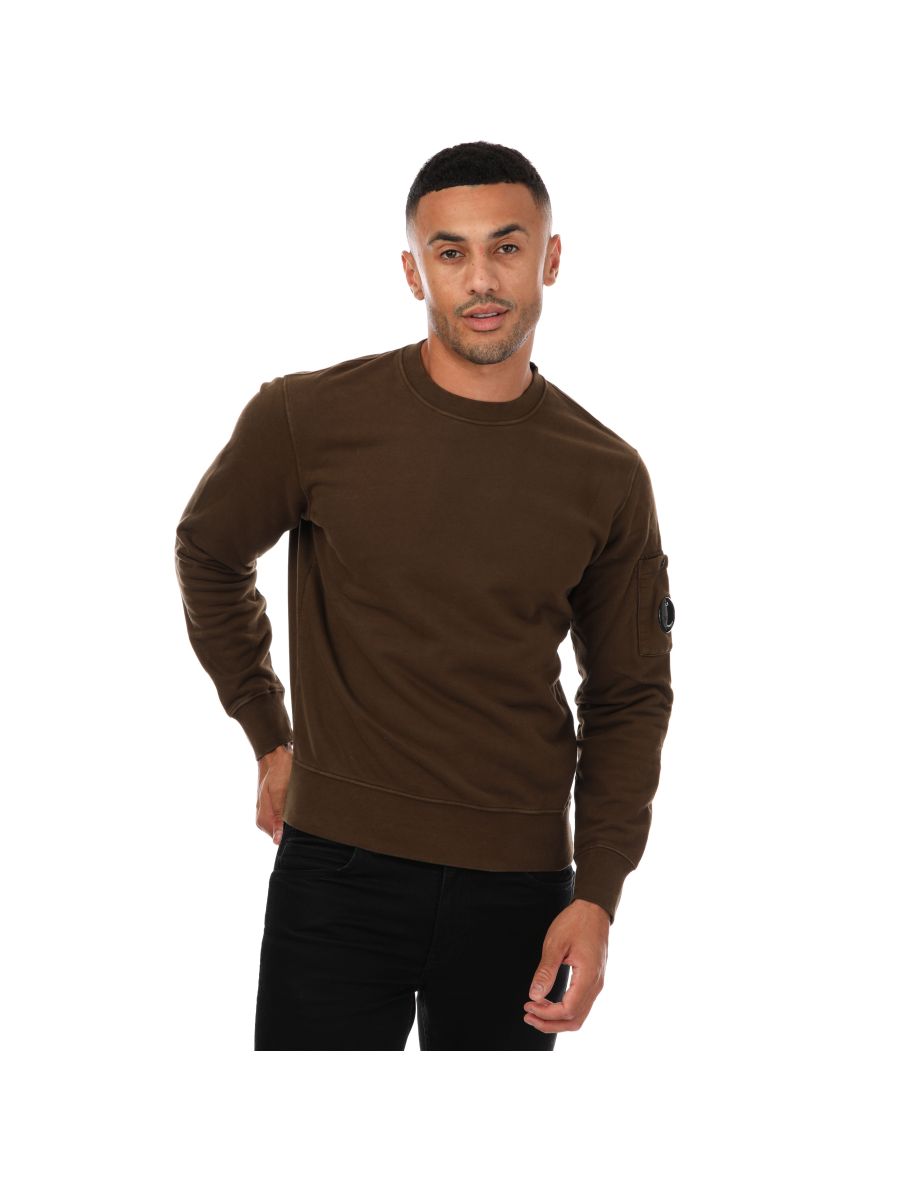 Shop Men s C.P. Company Diagonal Fleece Sweatshirt in Green Online in Bahrain VogaCloset