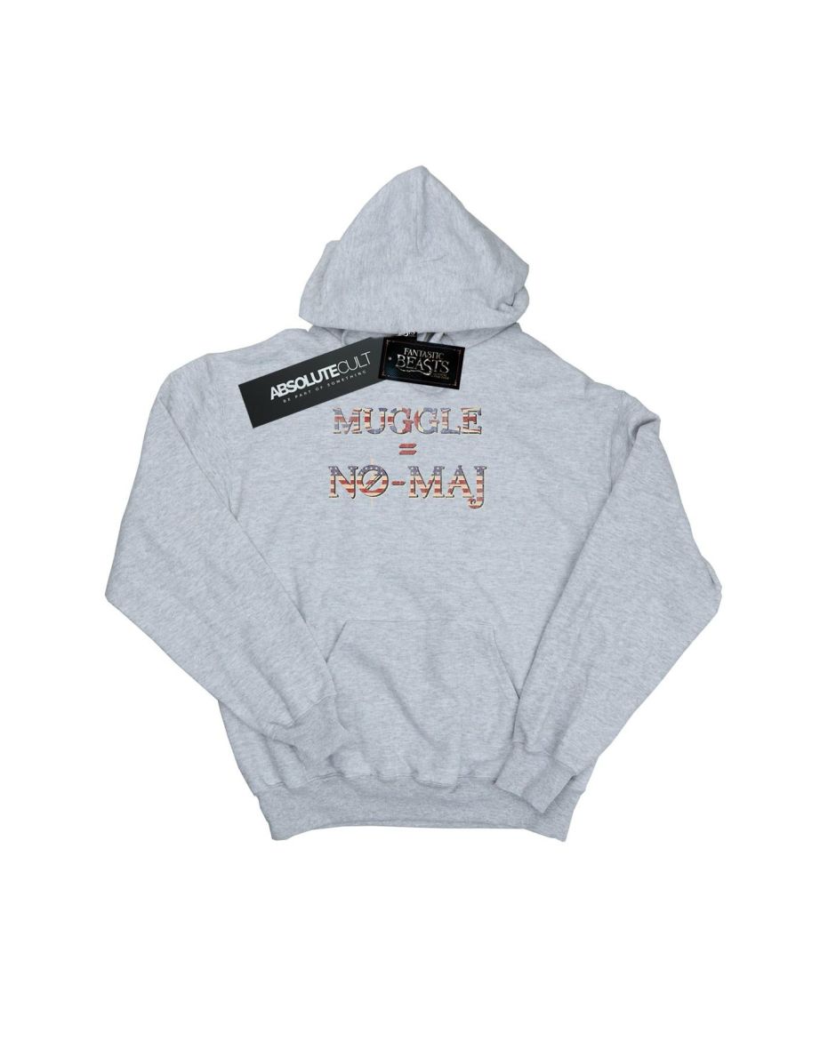 Fantastic Beasts Boys No Muggle No Maj Hoodie - Sports Grey