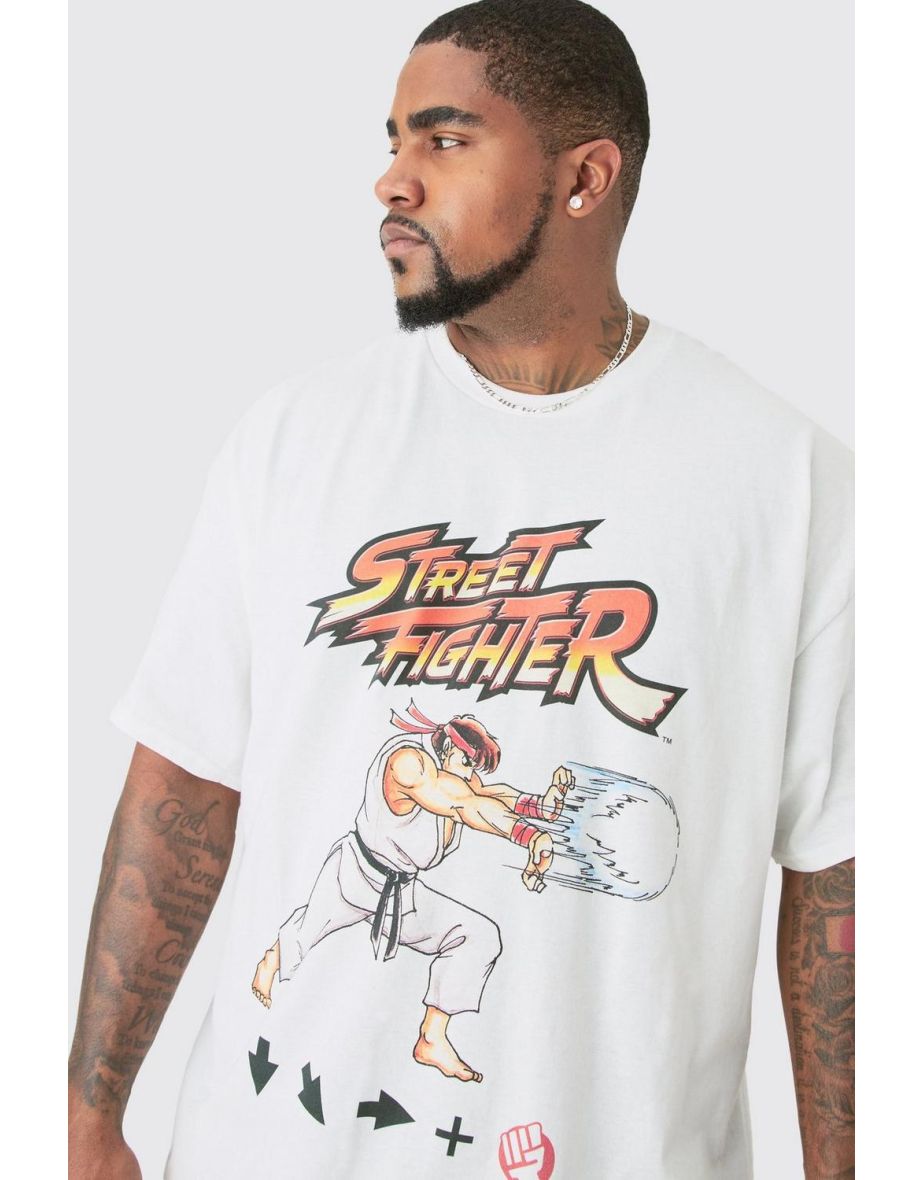 Plus Street Fighter License Print T-shirt - white - 2
