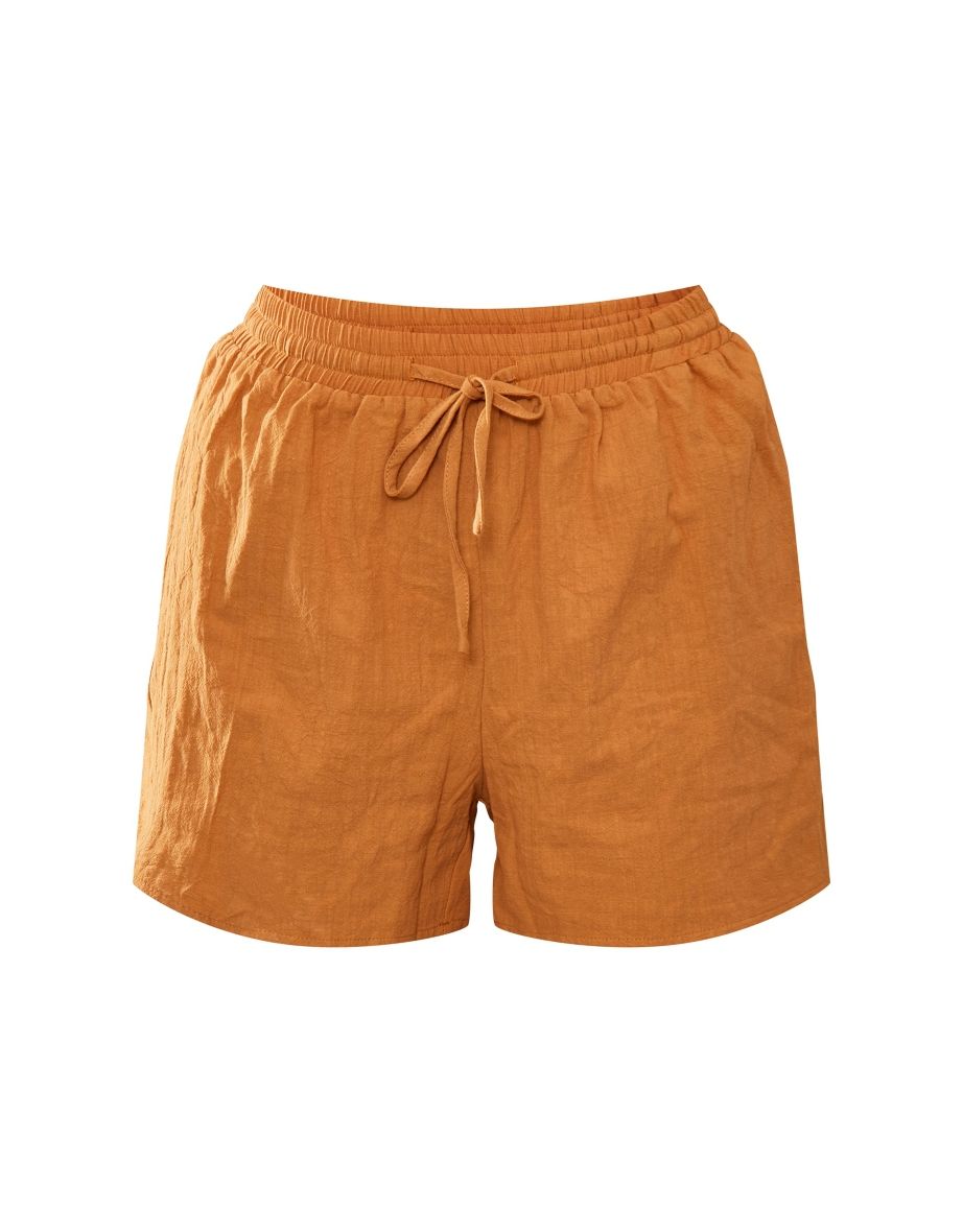 Tall Clay Linen Look Shorts - 5