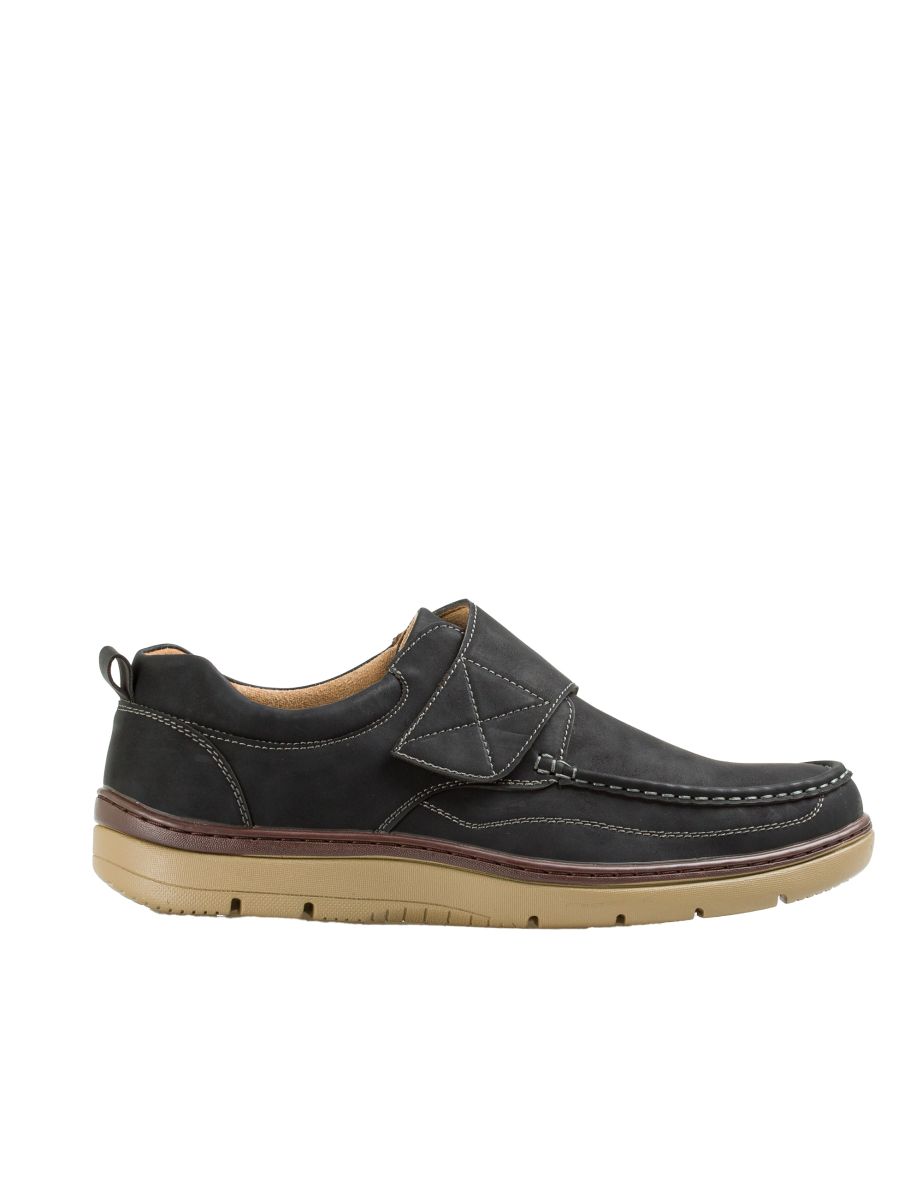 Mens Wide Velcro Strap Casual Boat Shoes