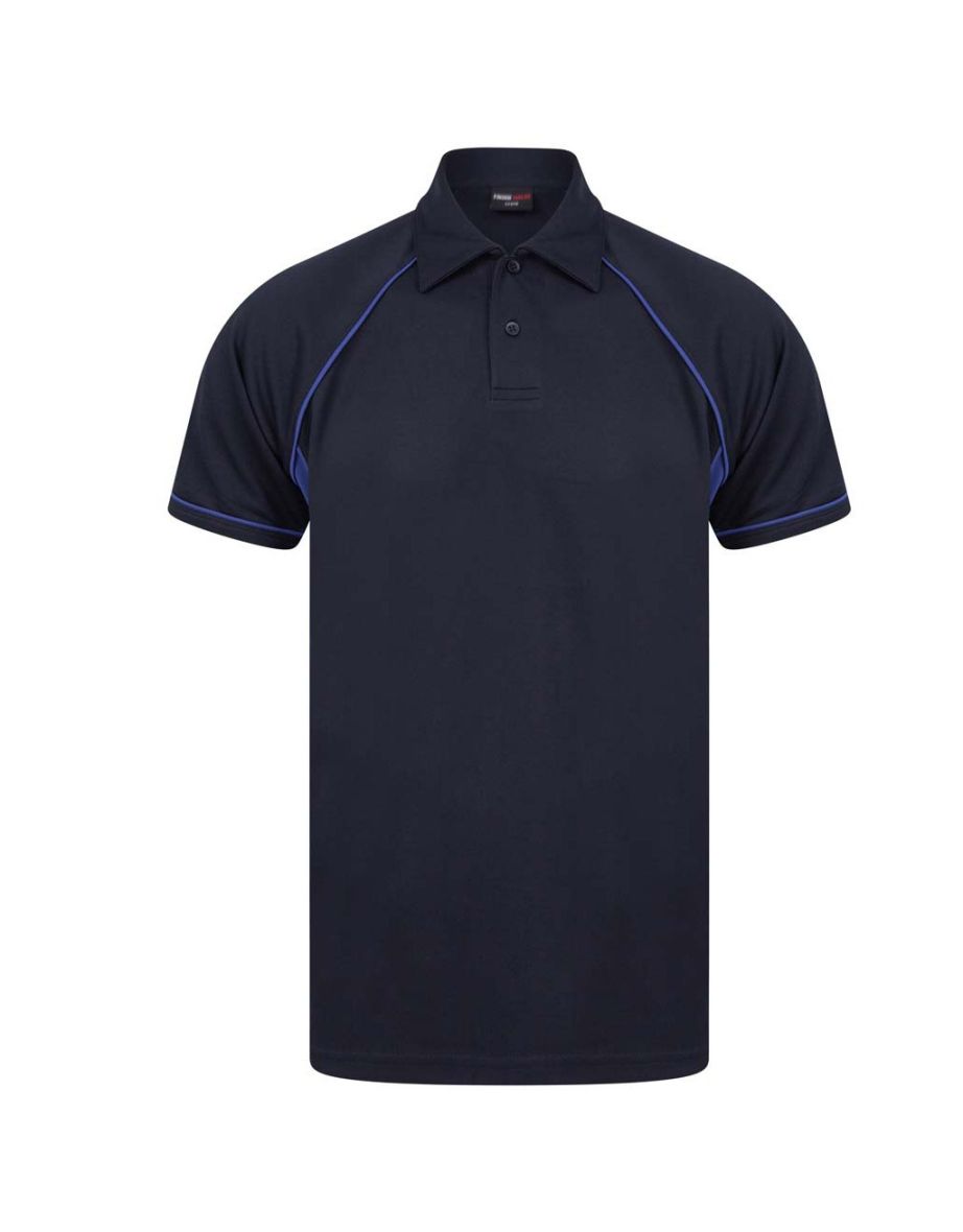 Shop Finden Hales Childrens Kids Piped Performance Polo Shirt Navy Royal Blue Online in Bahrain VogaCloset