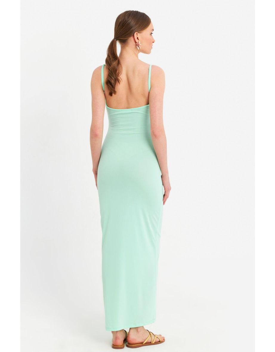 Women's Mint Adjustable Strap Maxi Dress - 5