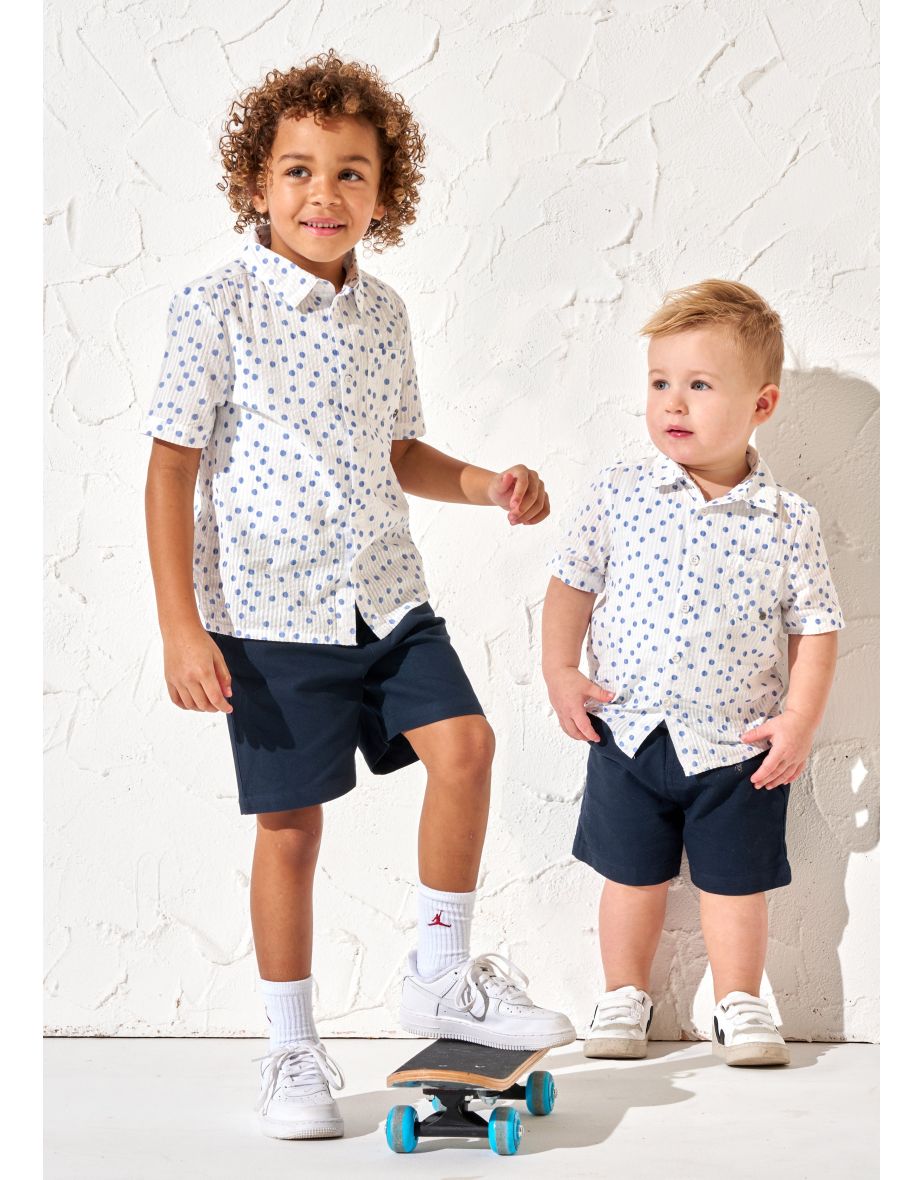 Toby White Spot Textured Shirt - 5