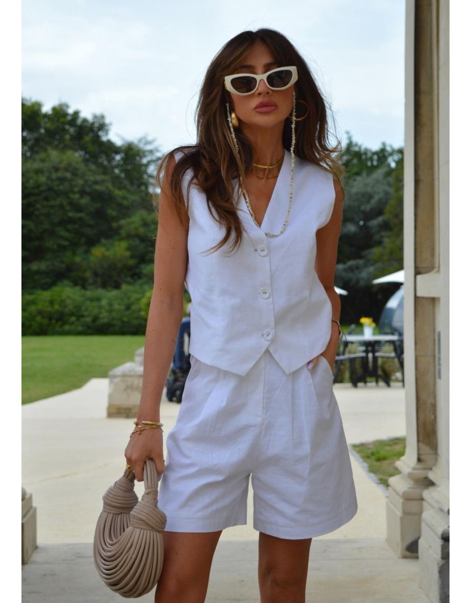 White Loose-Fit-Waistcoat