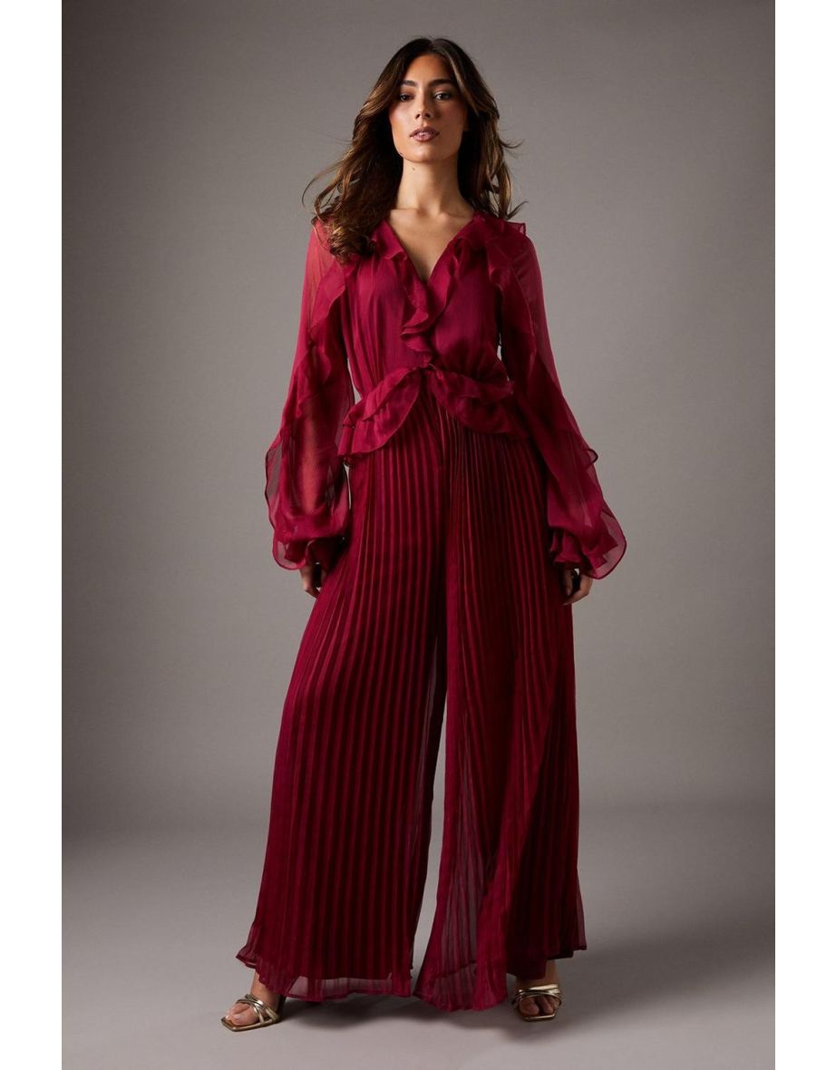 Soft Chiffon Frill Jumpsuit