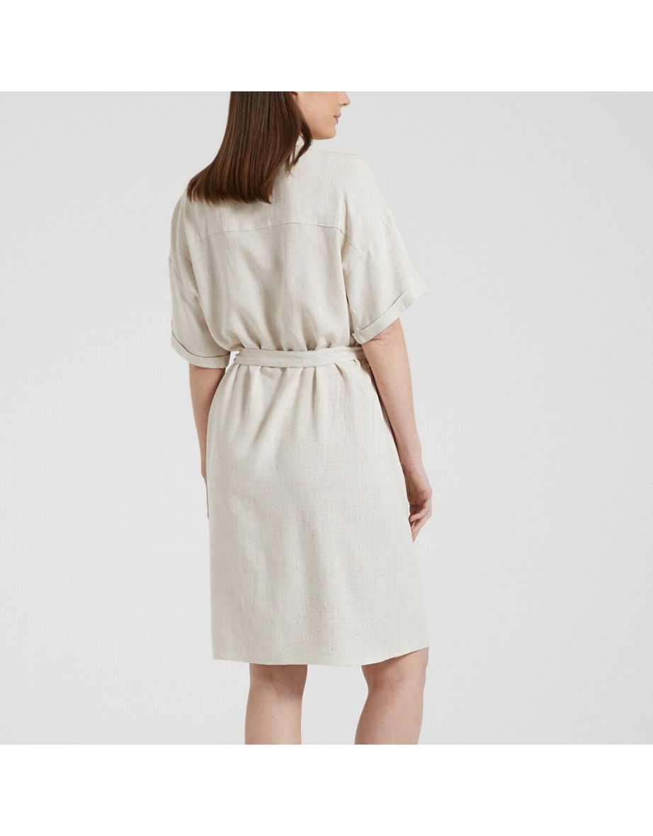 Tie-Waist Shirt Dress - 5