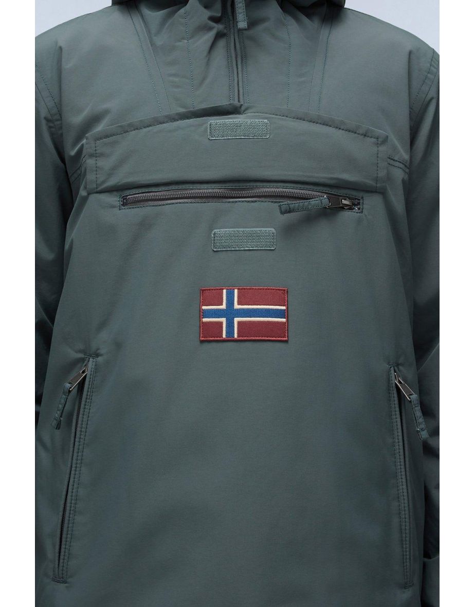 Rainforest Pocket Winter Anorak Jacket Green - 3