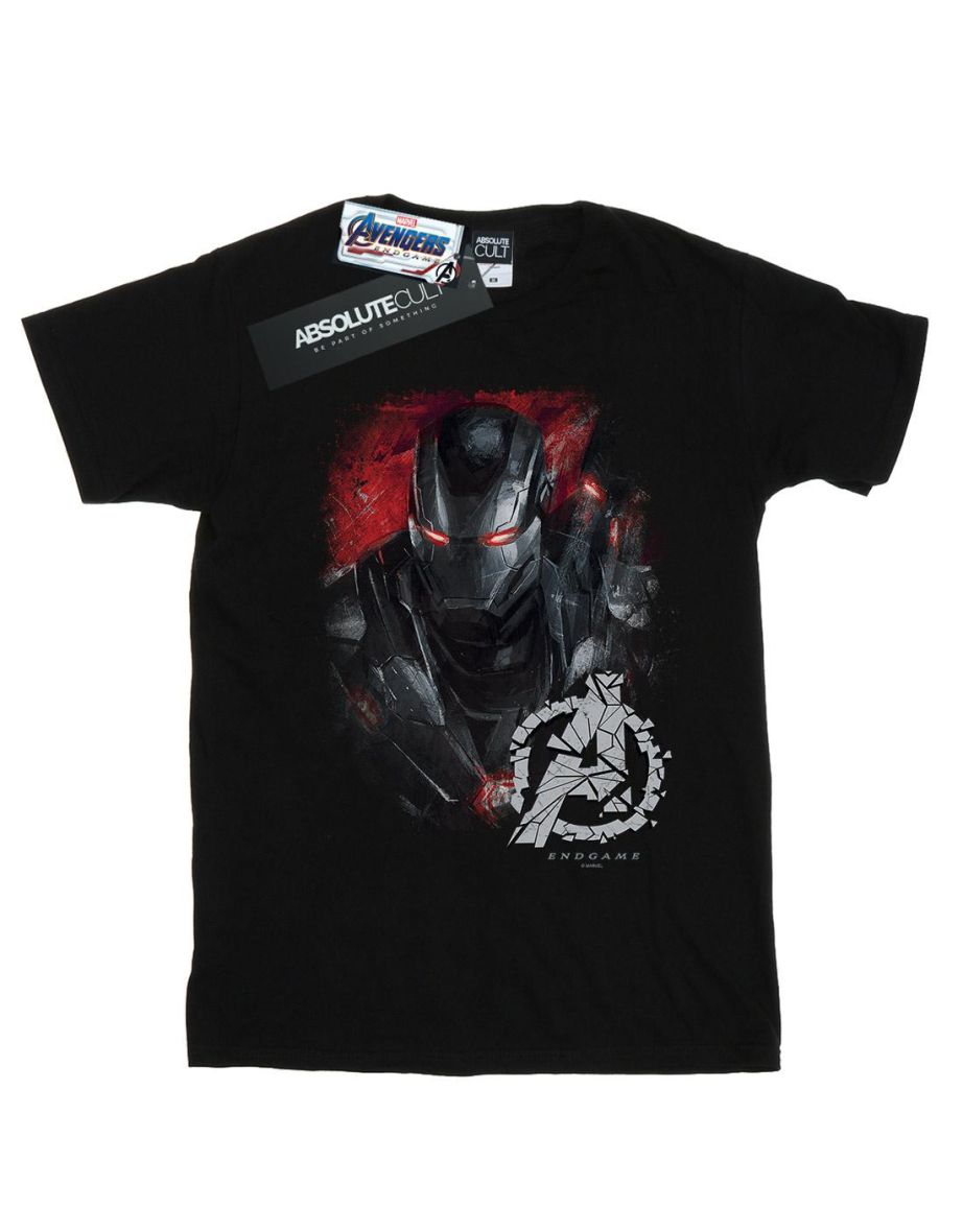 Marvel Boys Avengers Endgame War Machine Brushed T-Shirt - Black - 1