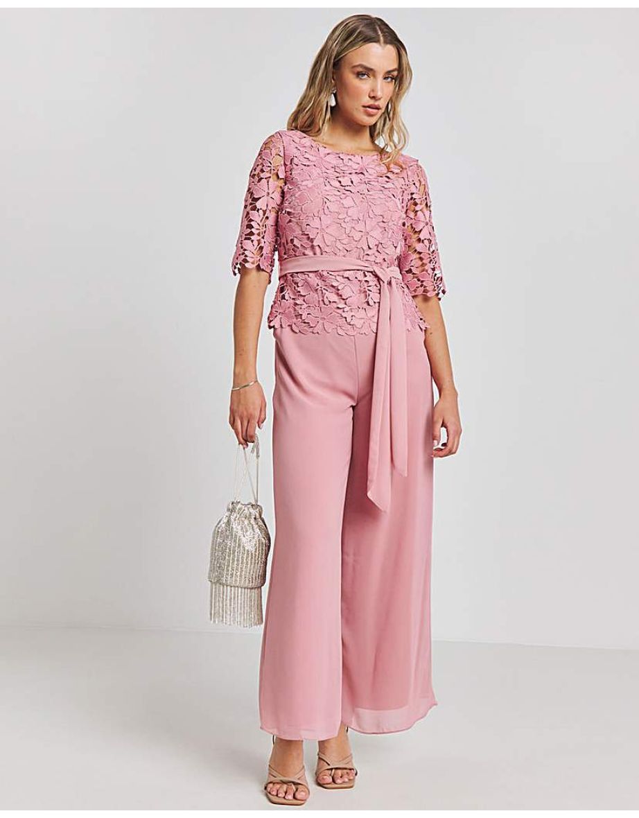 Joanna Hope Lace Jumpsuit