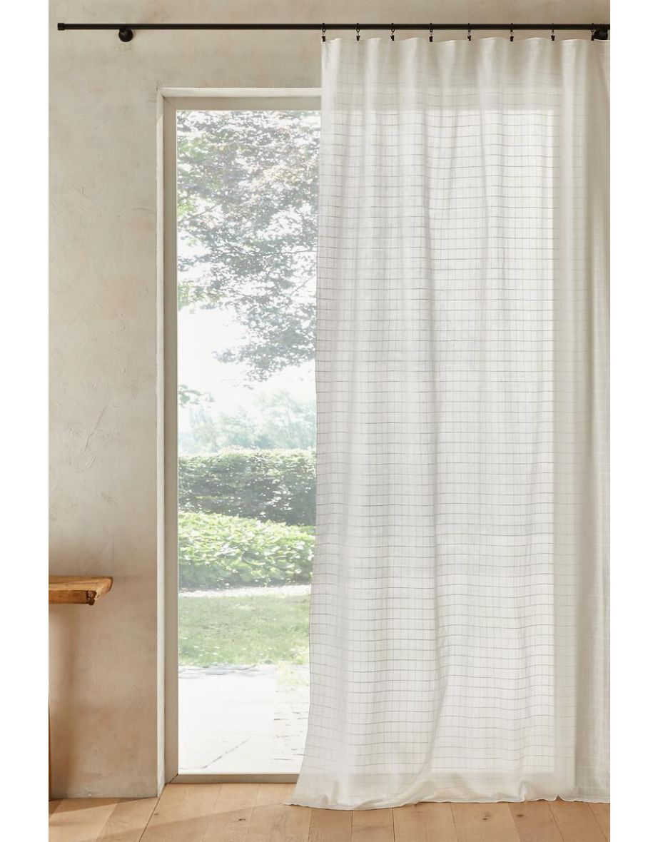 Skoum 100% Organic Cotton Voile Sheer Curtain Panel