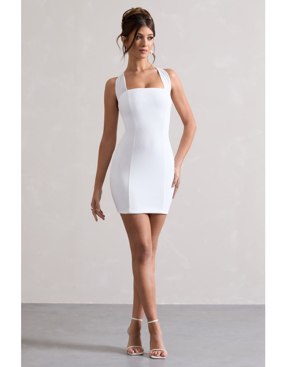 Soul | White Bodycon Halter-Neck Mini Dress