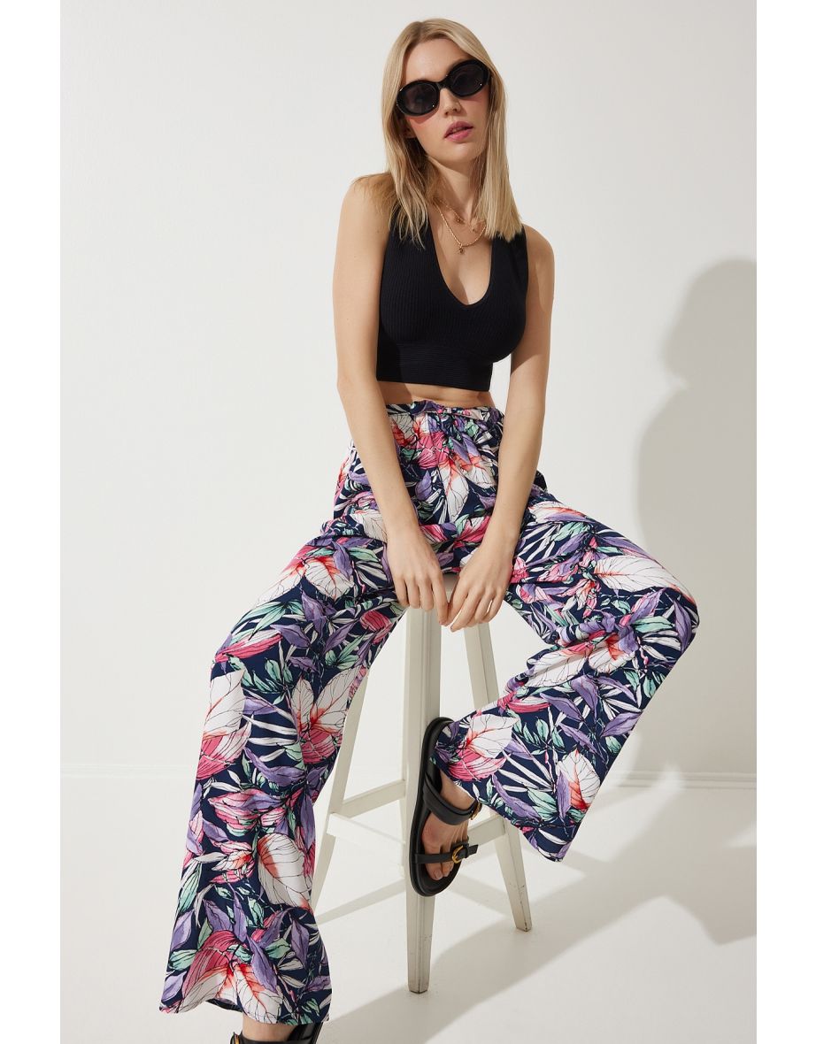 Pants - Purple - Wide leg