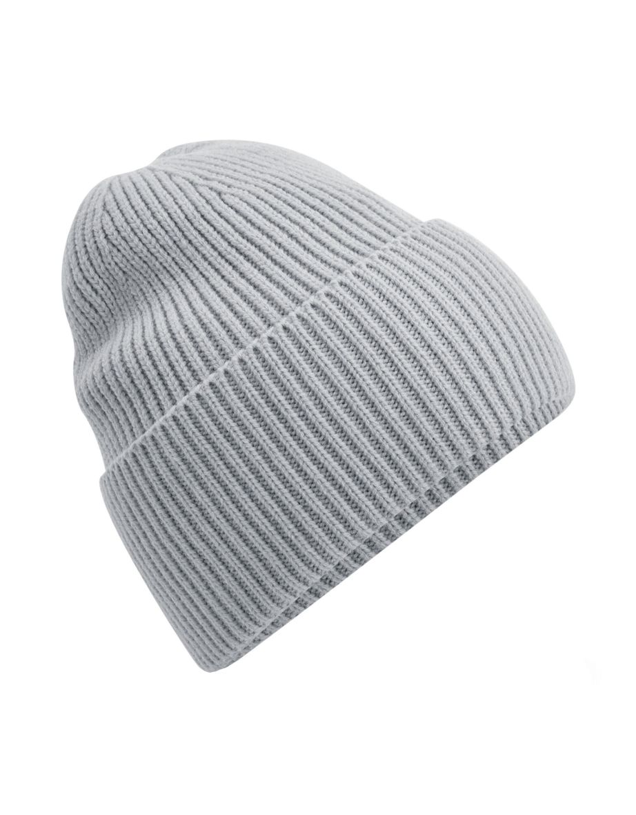 Beechfield Cuffed Oversized Beanie - Light Grey
