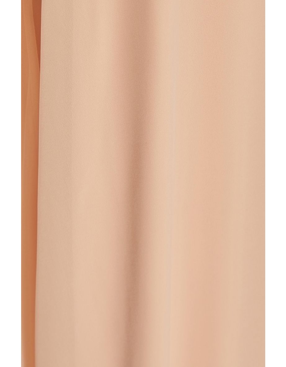 Blush Embellished Chiffon Maxi Dress - 5