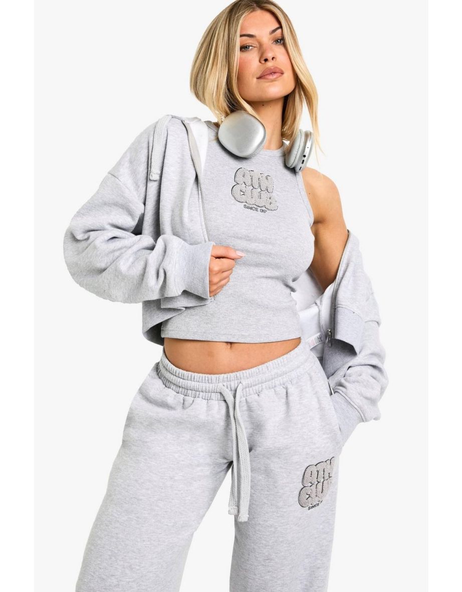 ATH CLUB TOWELLING APPLIQUE STRAIGHT LEG JOGGER - 3