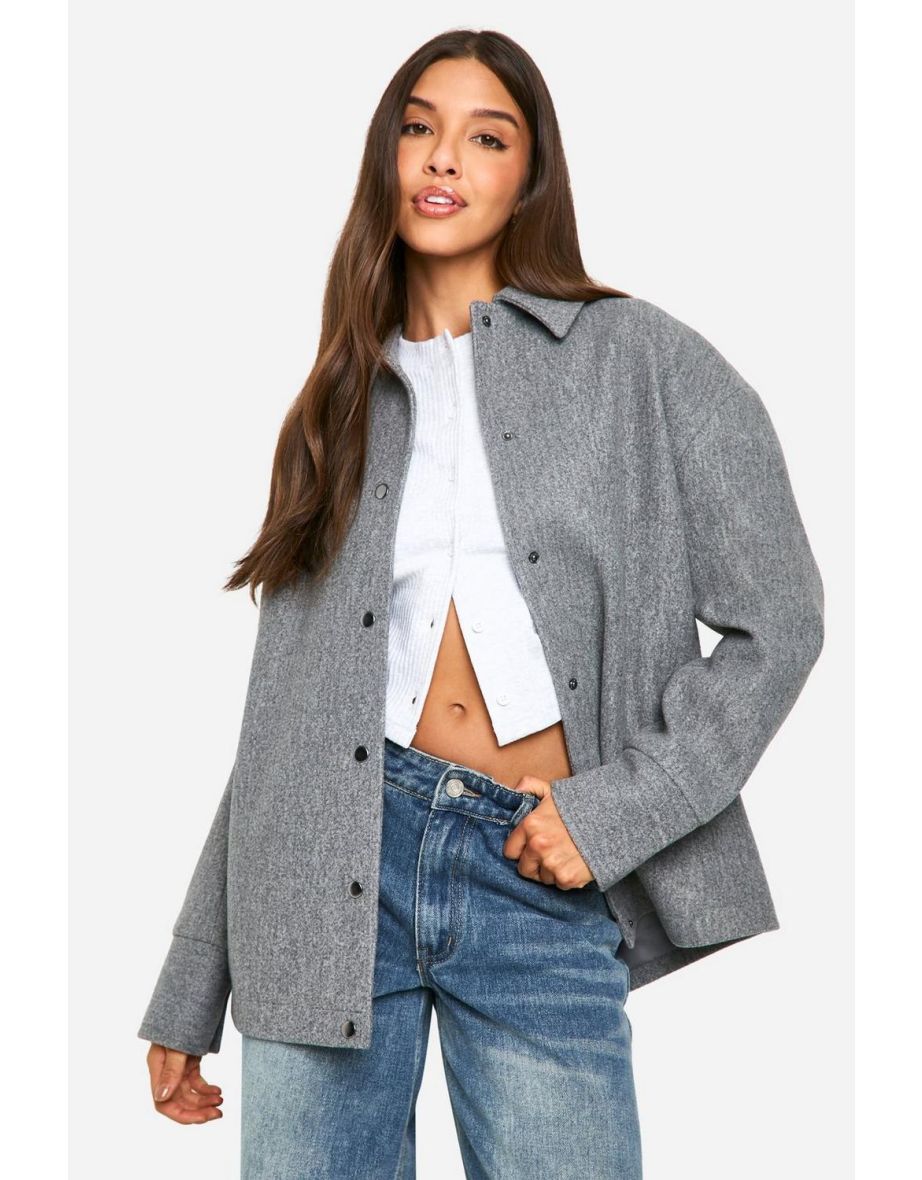 Oversized Wool Look Shacket