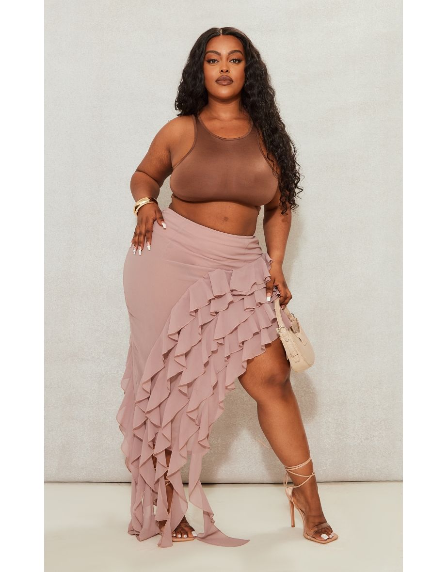 Asymmetrical skirt plus size best sale