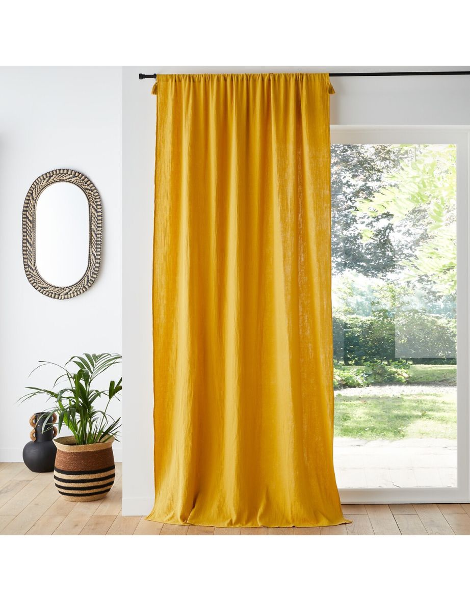 Kumla Cotton Muslin Curtain Panel