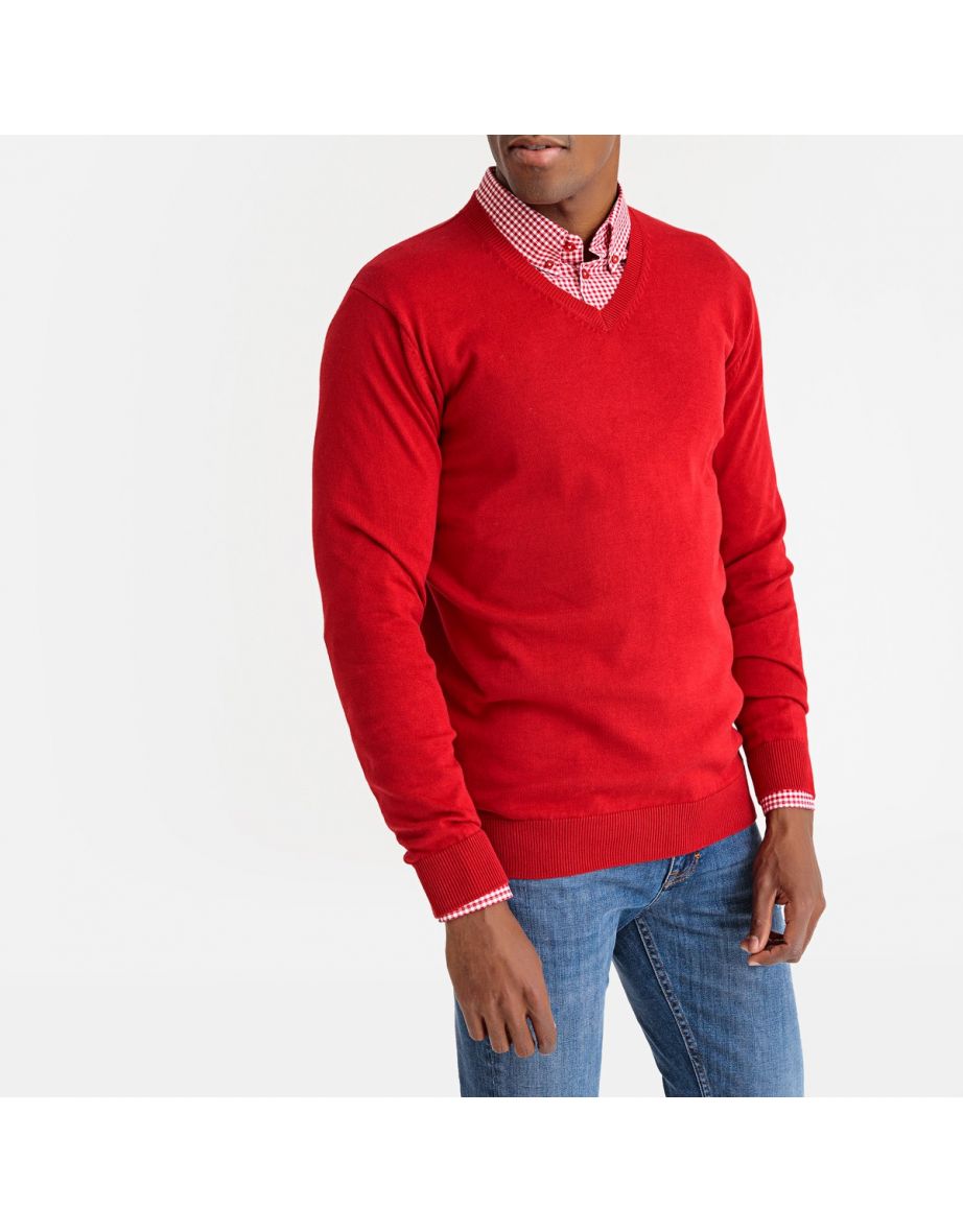 Pierre Pure Cotton V-Neck Jumper/Sweater