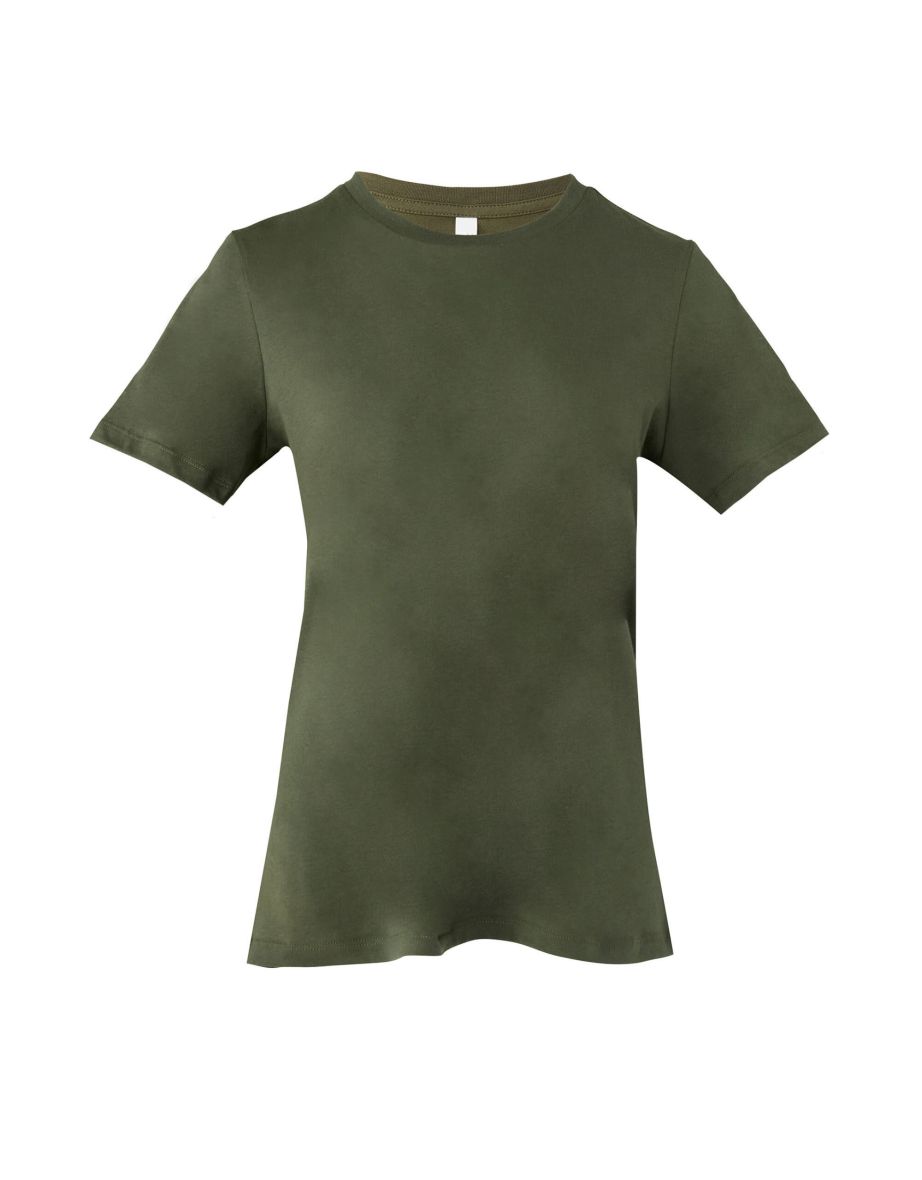 Bella + Canvas Womens/Ladies Jersey Short-Sleeved T-Shirt - Military Green