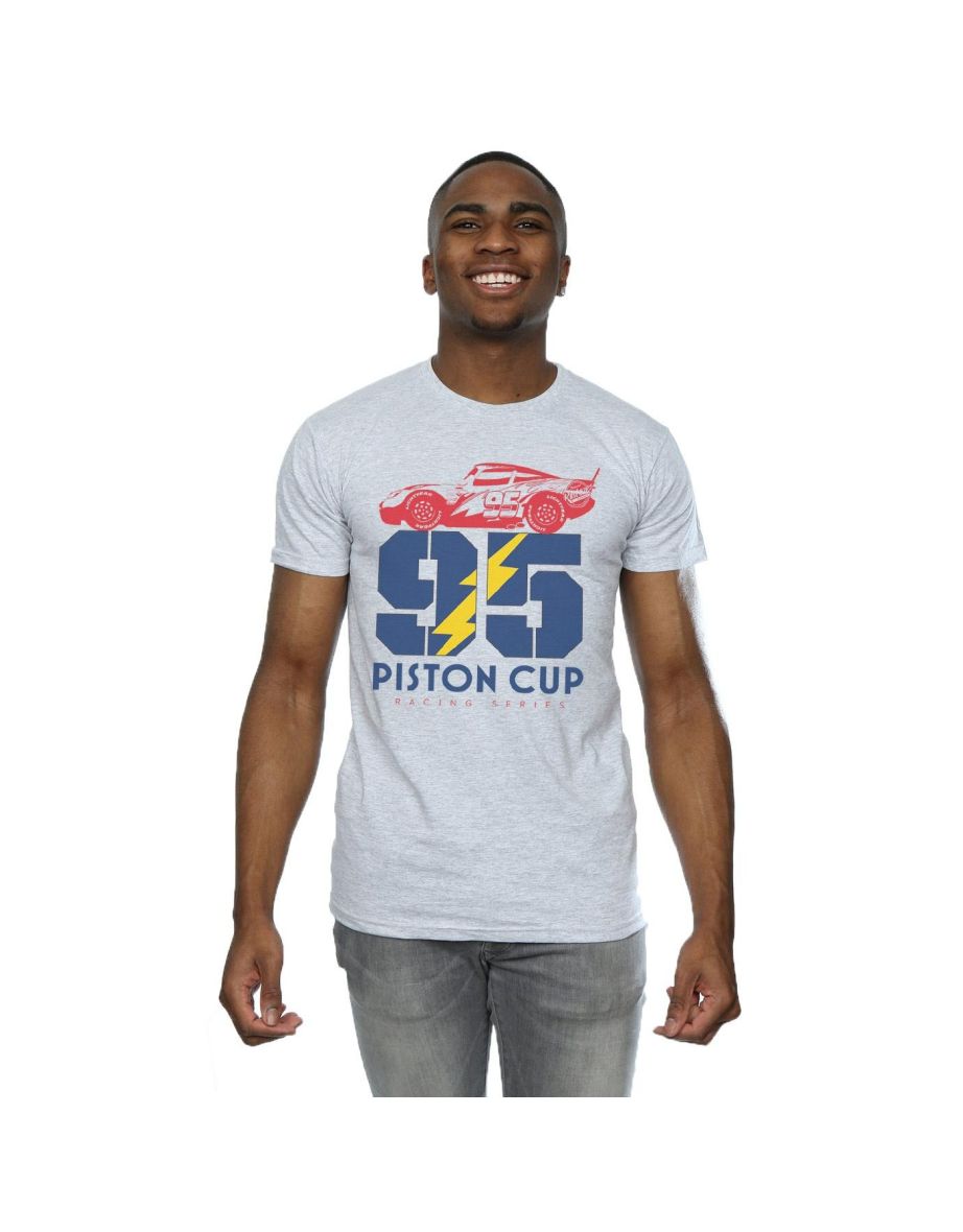 Disney Mens Cars Piston Cup 95 T-Shirt - Sports Grey