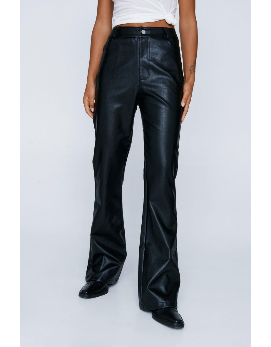 Faux Leather Star Bolt Bum Trousers - 3