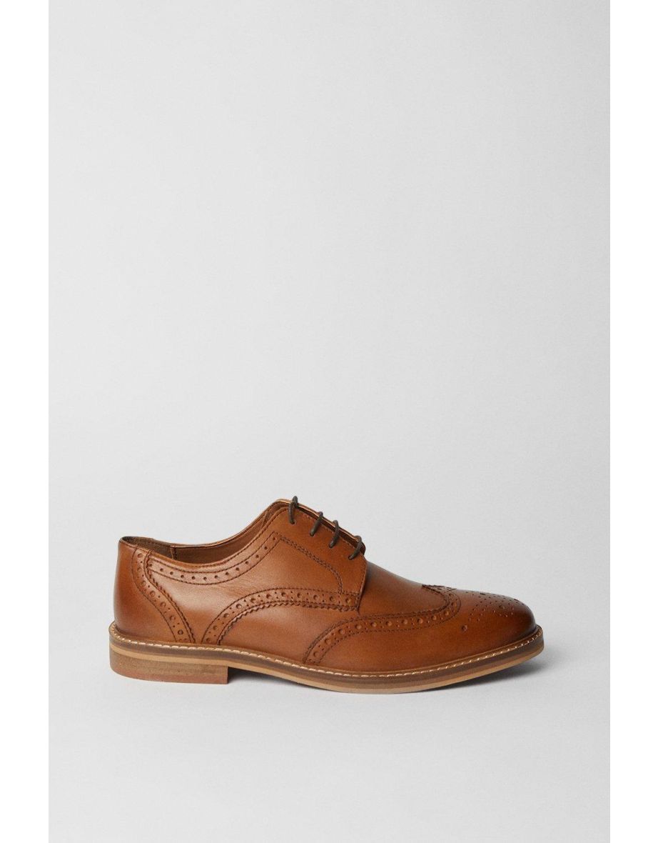 Tan Leather Brogue Shoes