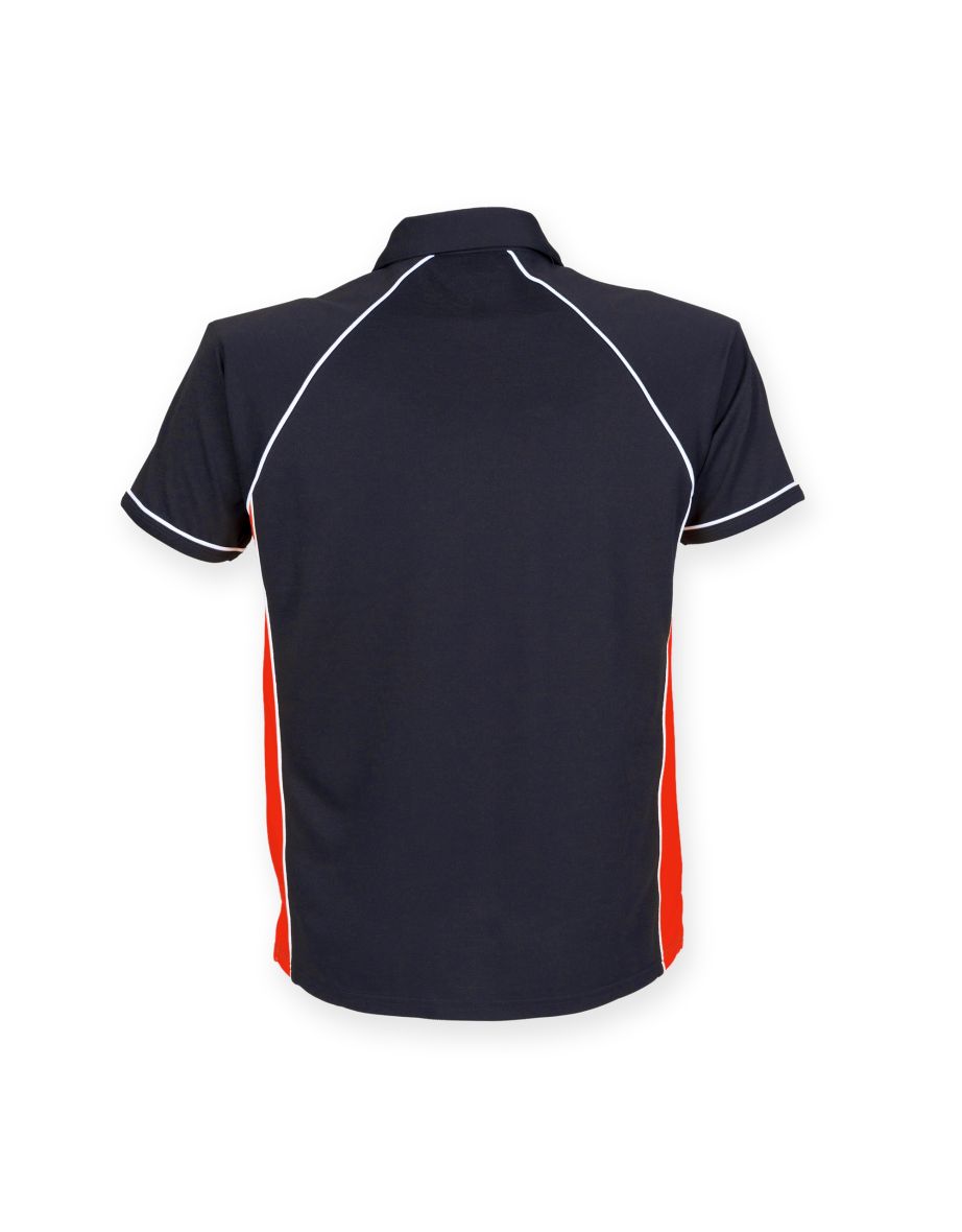 Finden & Hales Mens Piped Performance Sports Polo Shirt - Navy/Red/White - 1