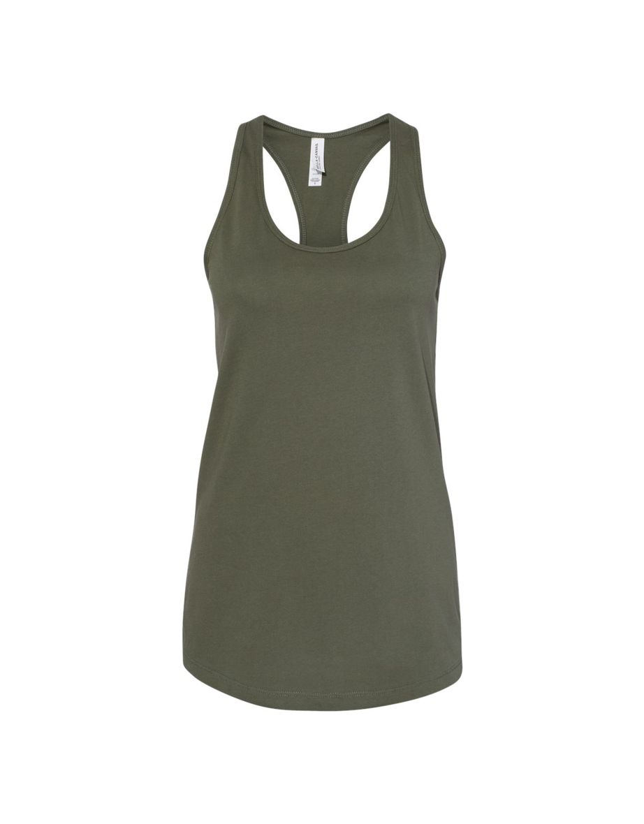 Bella + Canvas Womens/Ladies Jersey Racerback Tank Top - Military Green