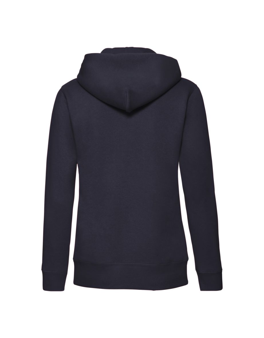 Fruit Of The Loom Ladies Lady-Fit Hooded Sweatshirt Jacket - Deep Navy - 1