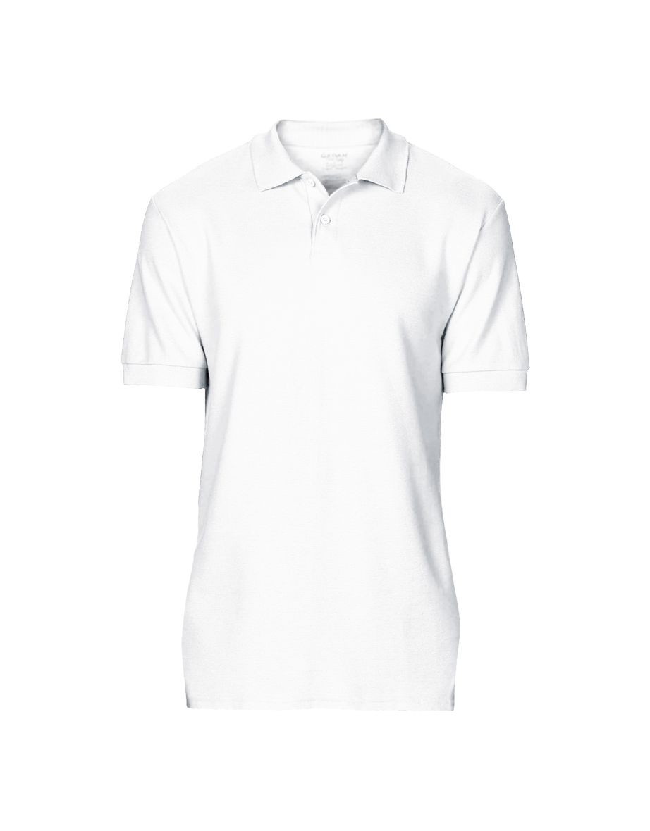 Gildan Softstyle Mens Short Sleeve Double Pique Polo Shirt - White