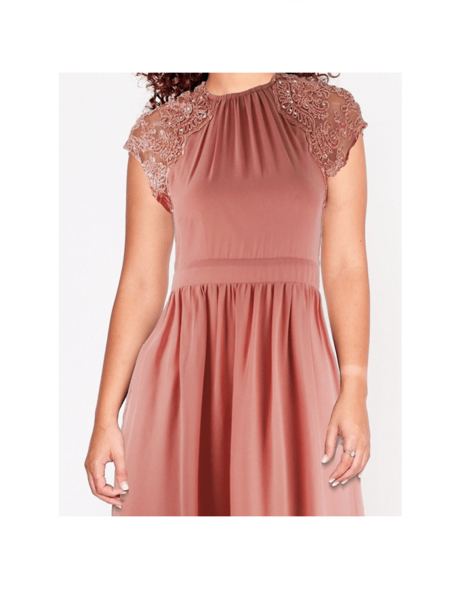 apricot sequin dress