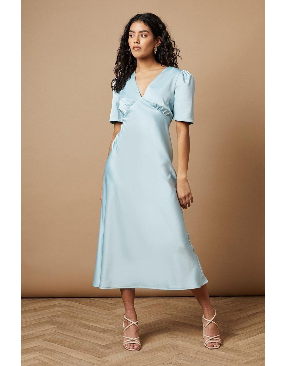 Petite Satin Midaxi Dress