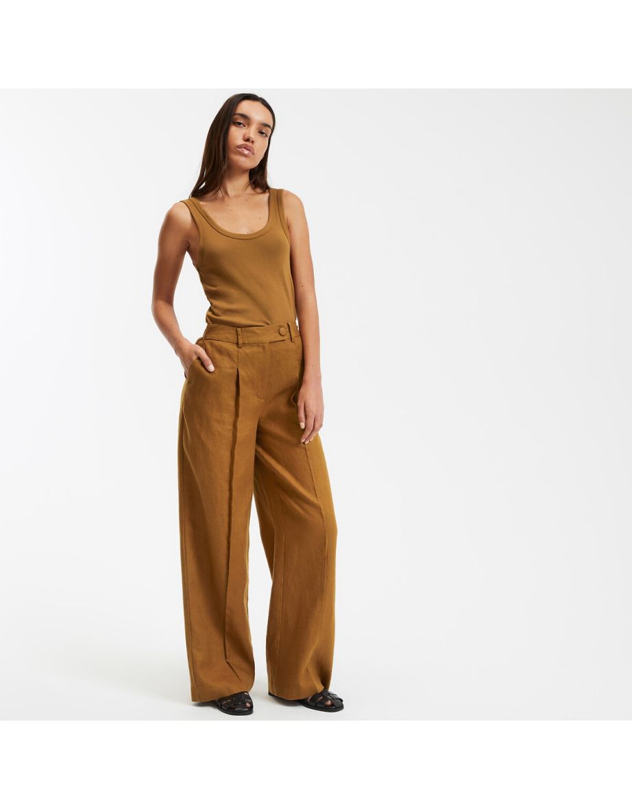 Signatures Josepha Wide Leg Trousers in Linen