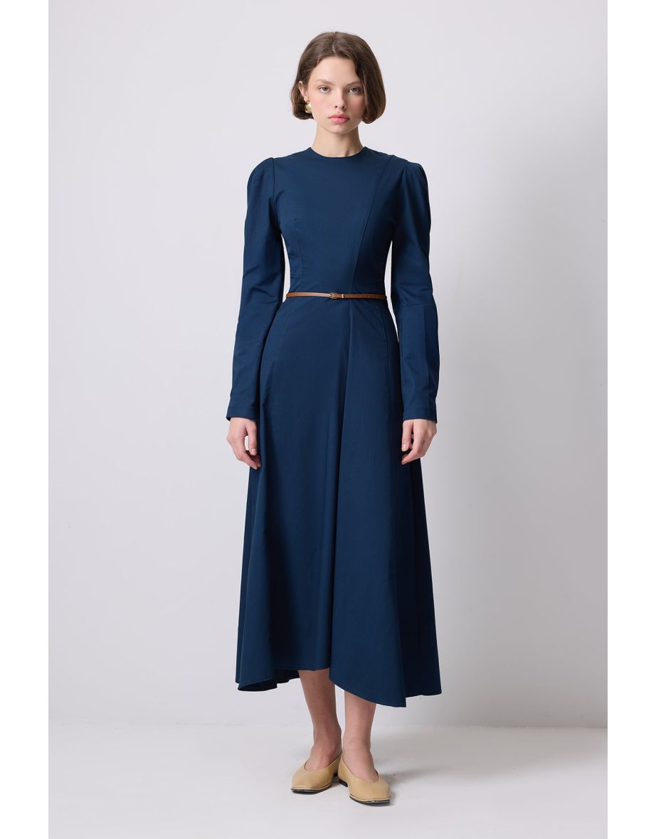DOTED GABARDINE DRESS