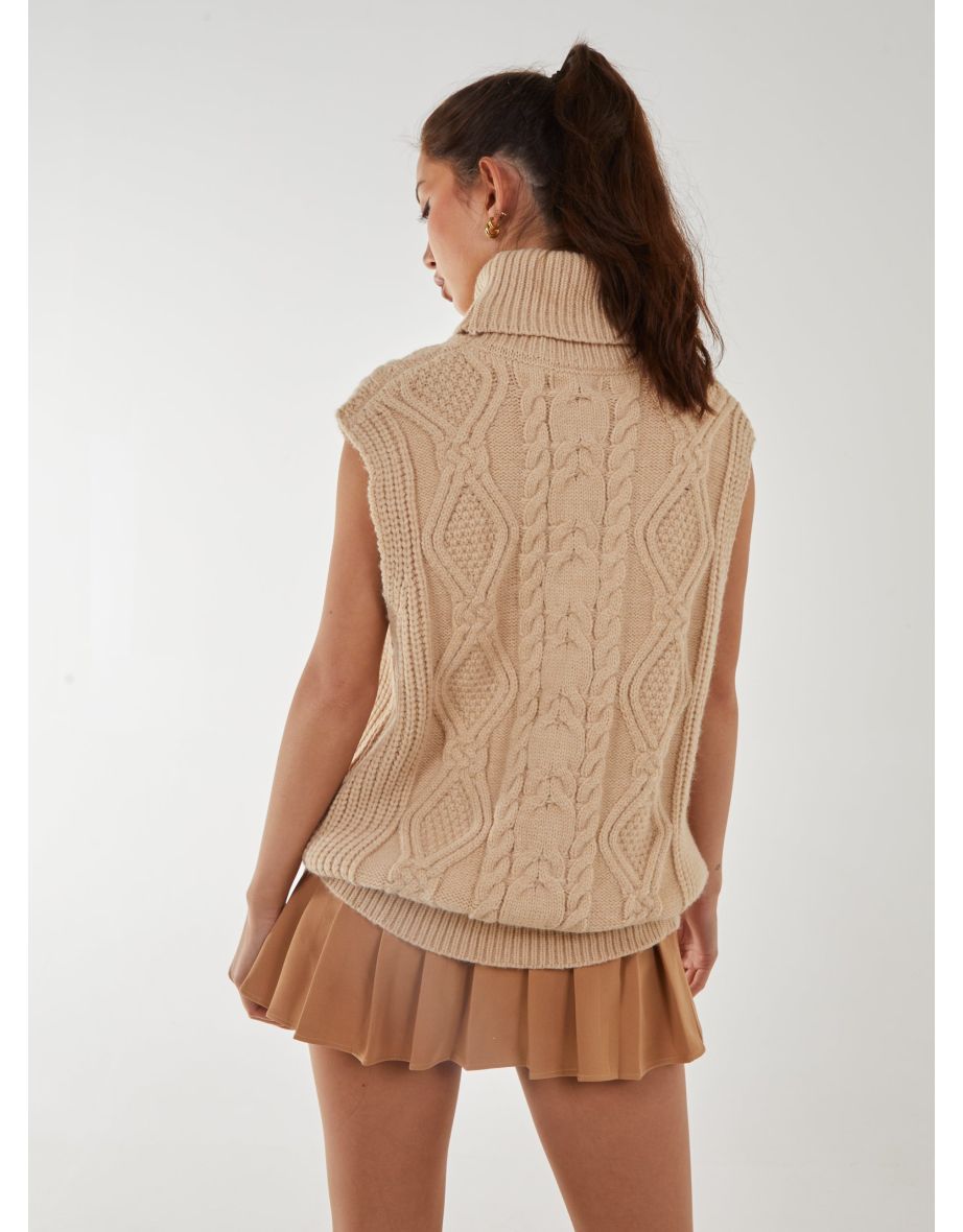 Sleeveless Knit Turtleneck - 3