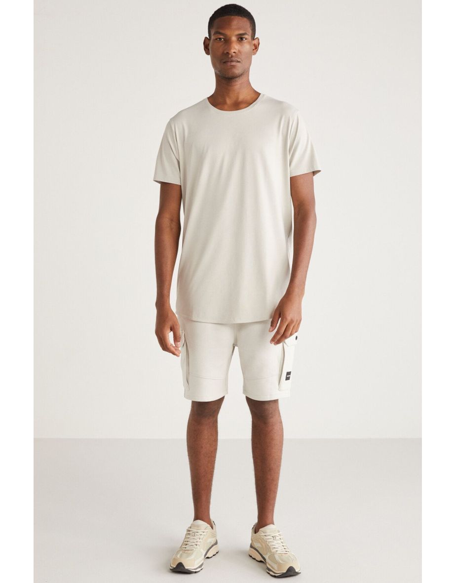 Greg Men's Slim Fit Long Length Ultra Stretchy Cotton Lycra T-shirt - 4