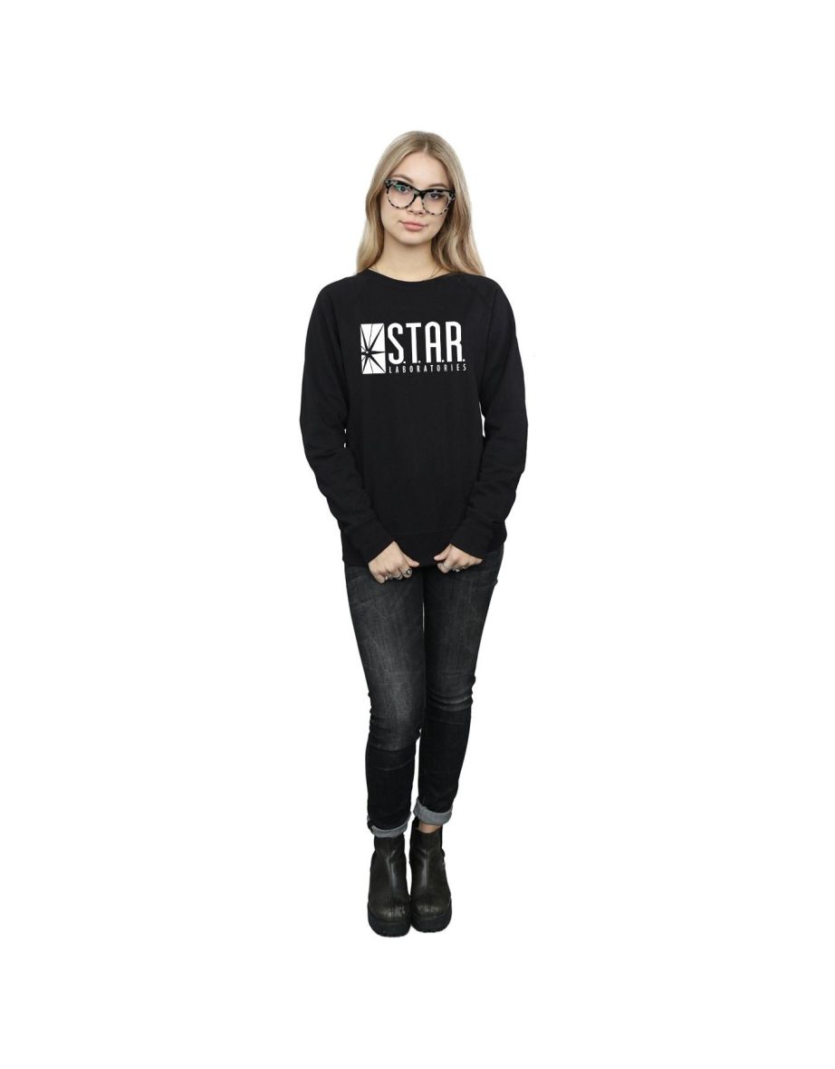 DC Comics Womens/Ladies The Flash STAR Labs Sweatshirt - Black