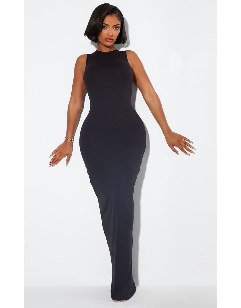 Shape Black Sculpted Racer Maxi Dress