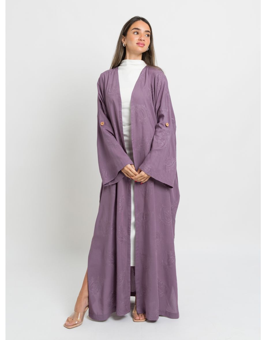 Lavender Bandana Threads Bohemian Abaya