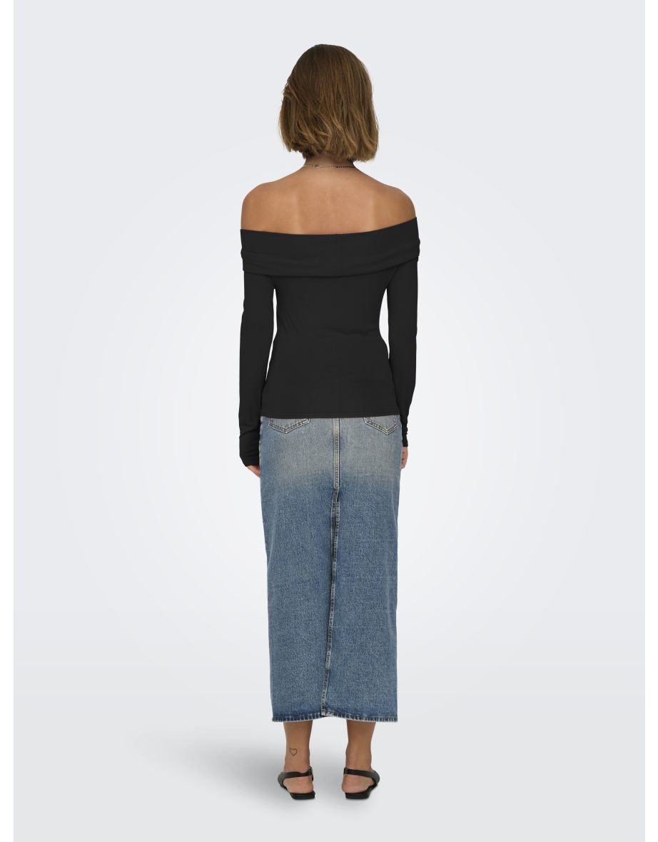 ONLFAYOLA L/S OFF SHOULDER BOW TOP JRS - 4