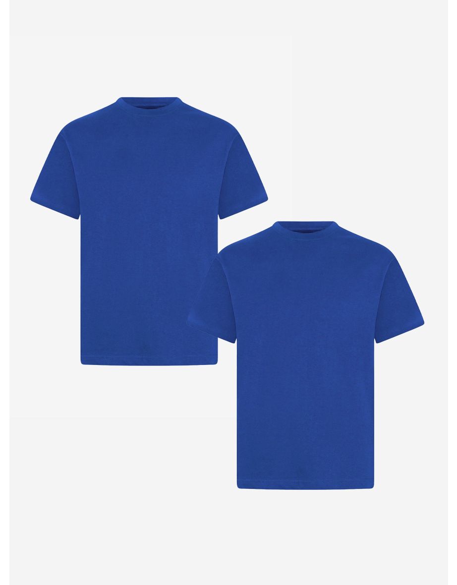 Kids School Crew Neck T-Shirt in Blue