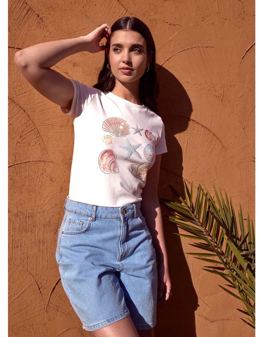 Shell Embellished T-Shirt - 4