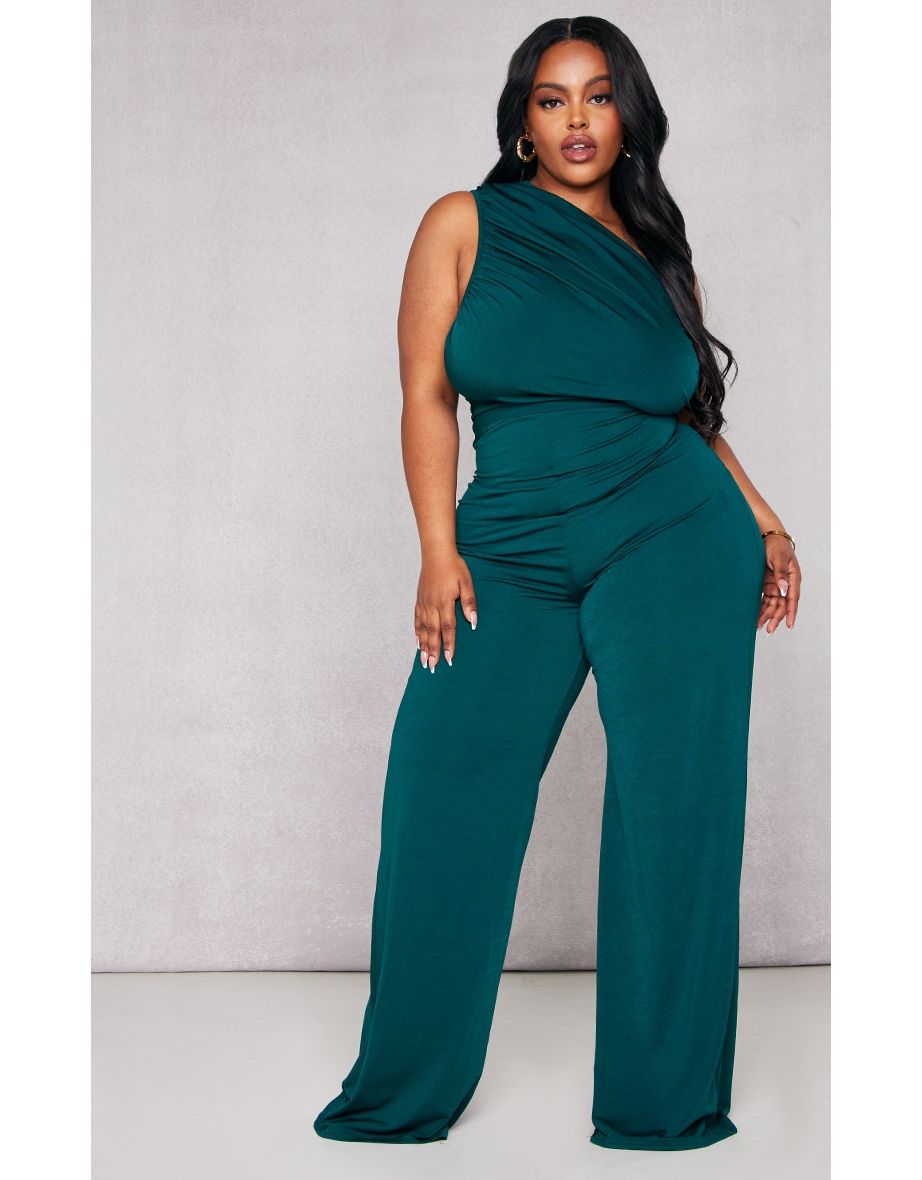 Plus size emerald green jumpsuit online