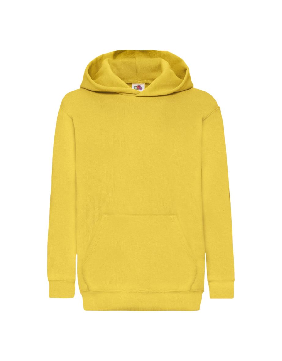 Fruit Of The Loom Childrens Unisex Hooded Sweatshirt / Hoodie - Sunflower