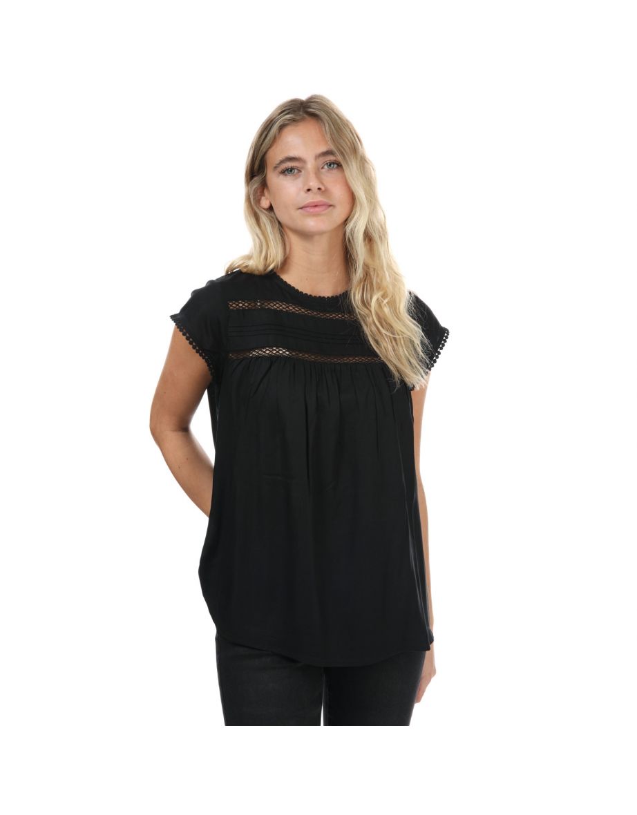 Women's Vero Moda Debbie Pleated Top in Black