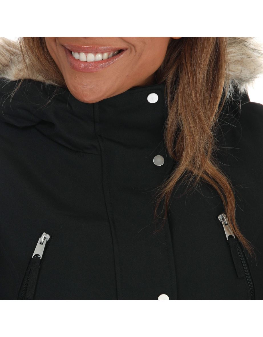 Women's Vero Moda Expedition Track Parka Jacket in Black - 5