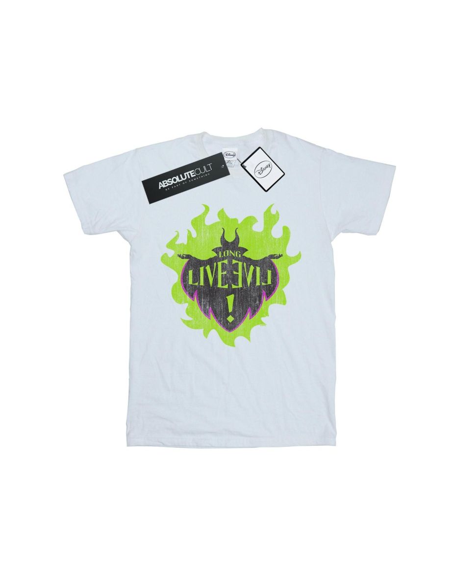 Disney Mens The Descendants Maleficent Long Live T-Shirt - White - 1